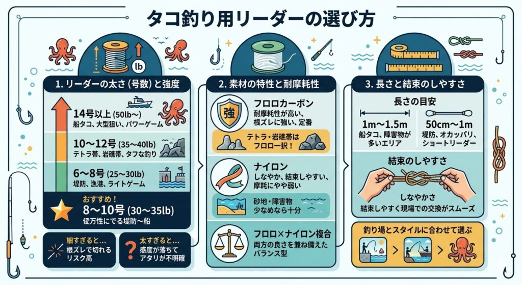 タコ釣り用リーダー